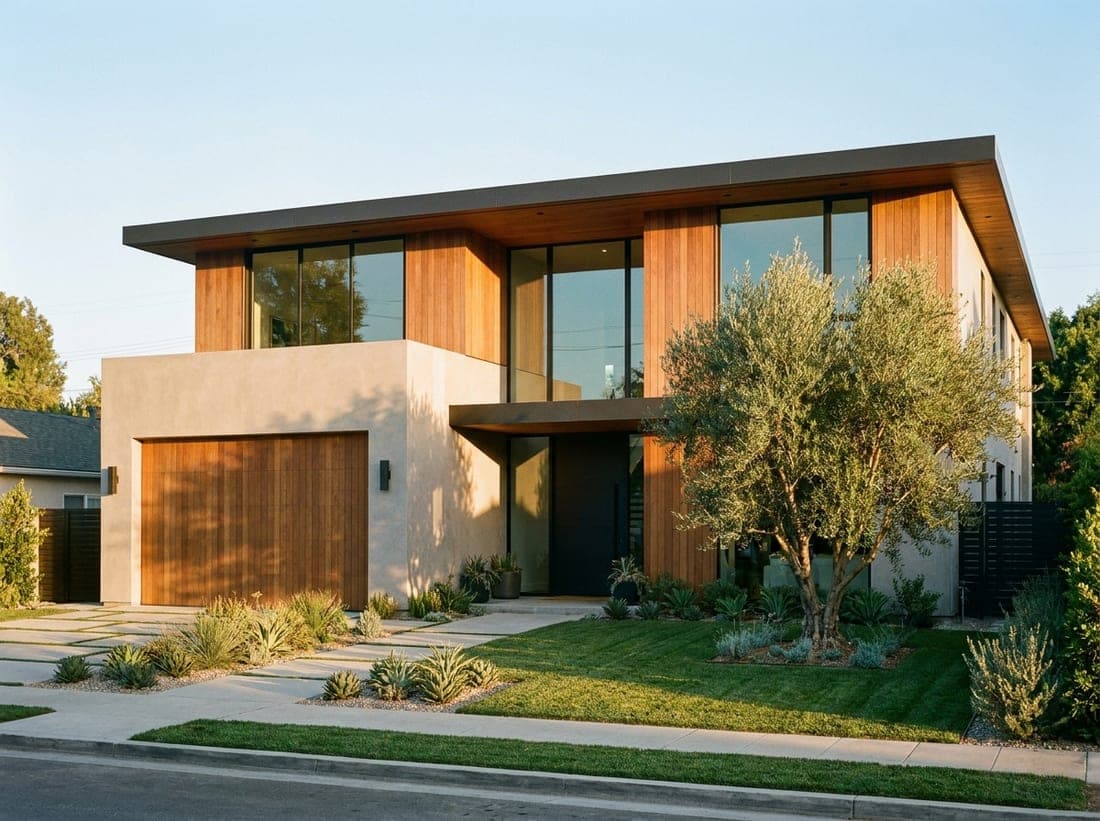 Representative Studio City furnished home, contemporary two-story exterior